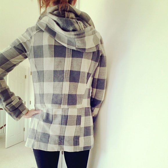 Hurley small spring fall coat jacket plaid sporty - Picture 2 of 5